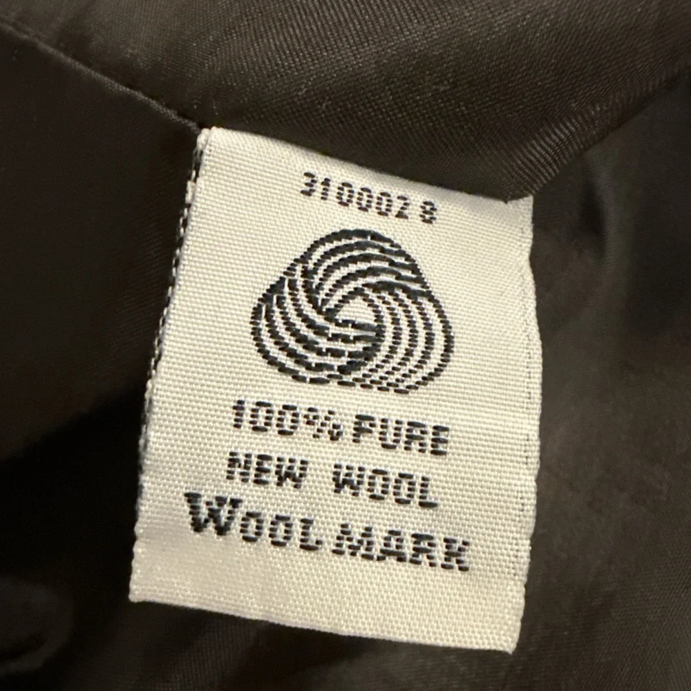 Vintage Pendleton Wool Blazer Size 14 -Pink & Gray Houndstooth plaid Made in USA - Picture 6 of 8